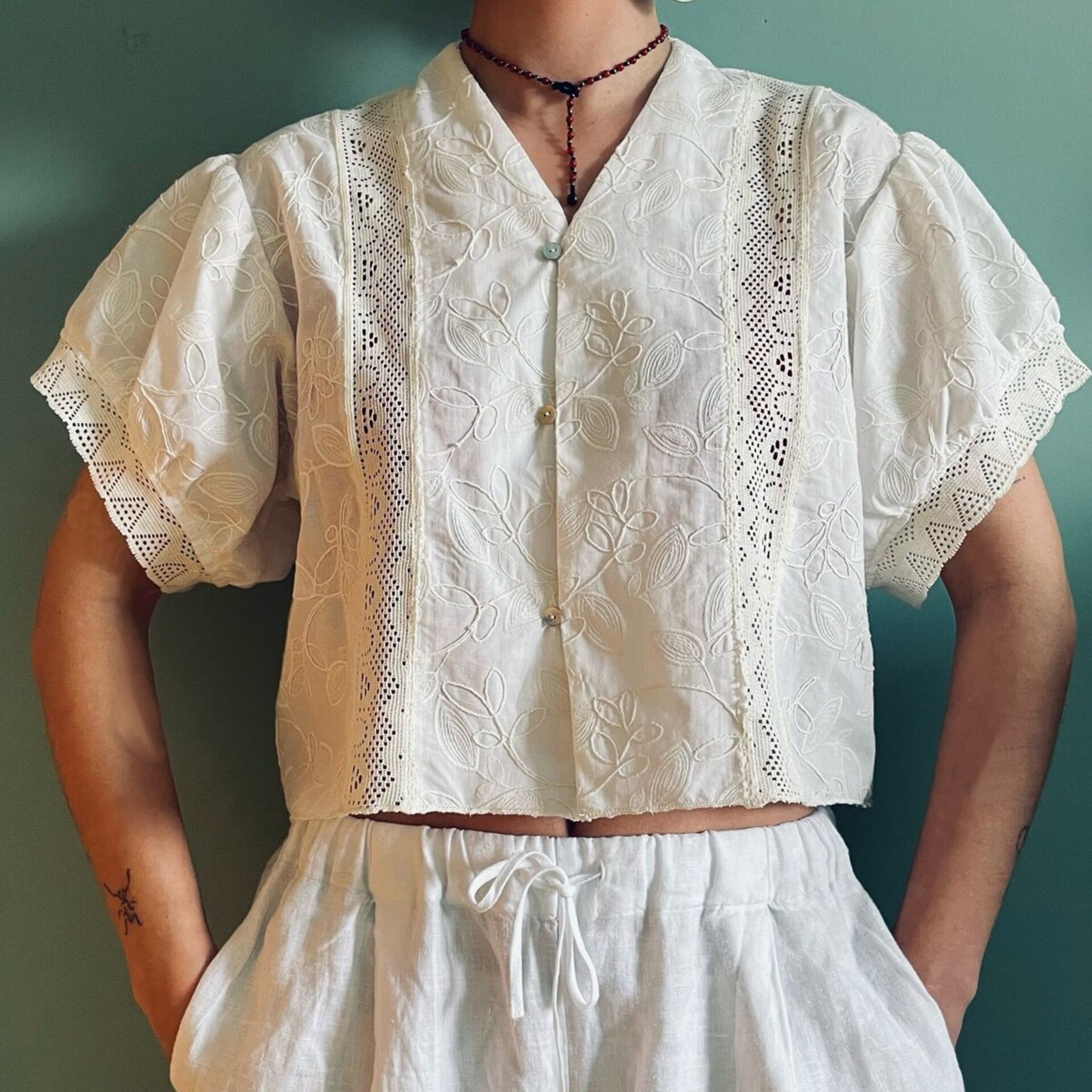 CAMISA ALGODÓN BORDADO - 4