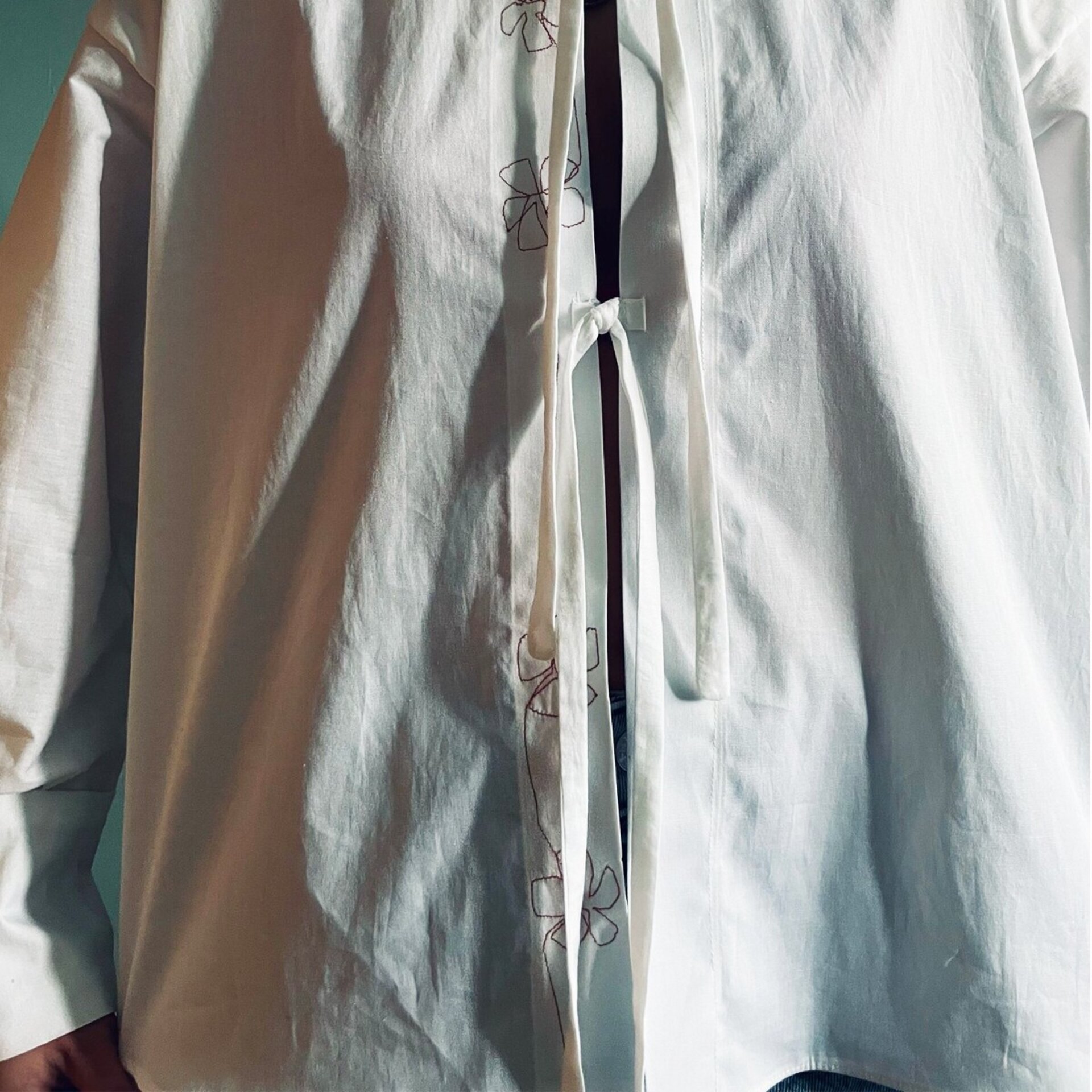 CAMISA ALGODÓN BORDADA - 10