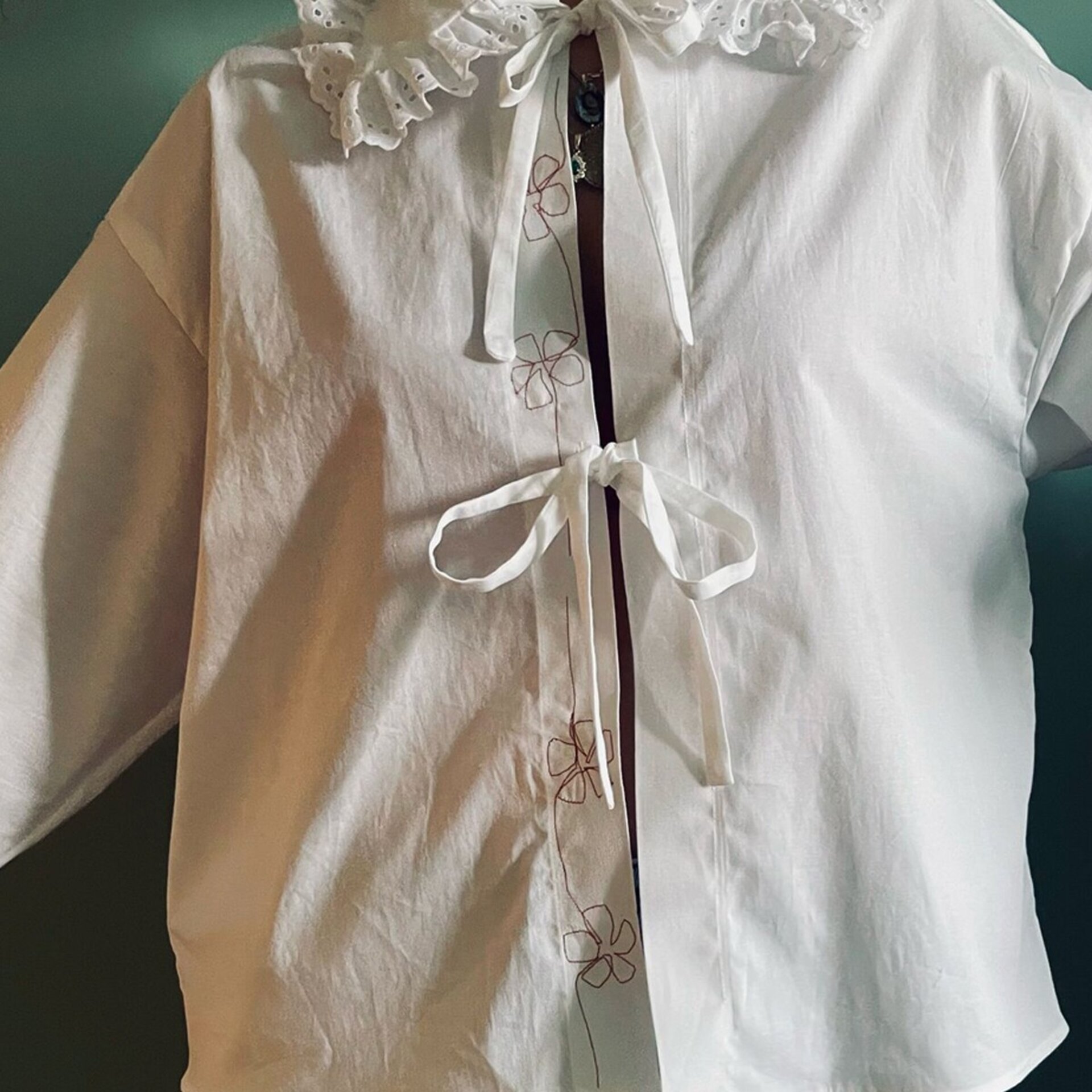 CAMISA ALGODÓN BORDADA - 14