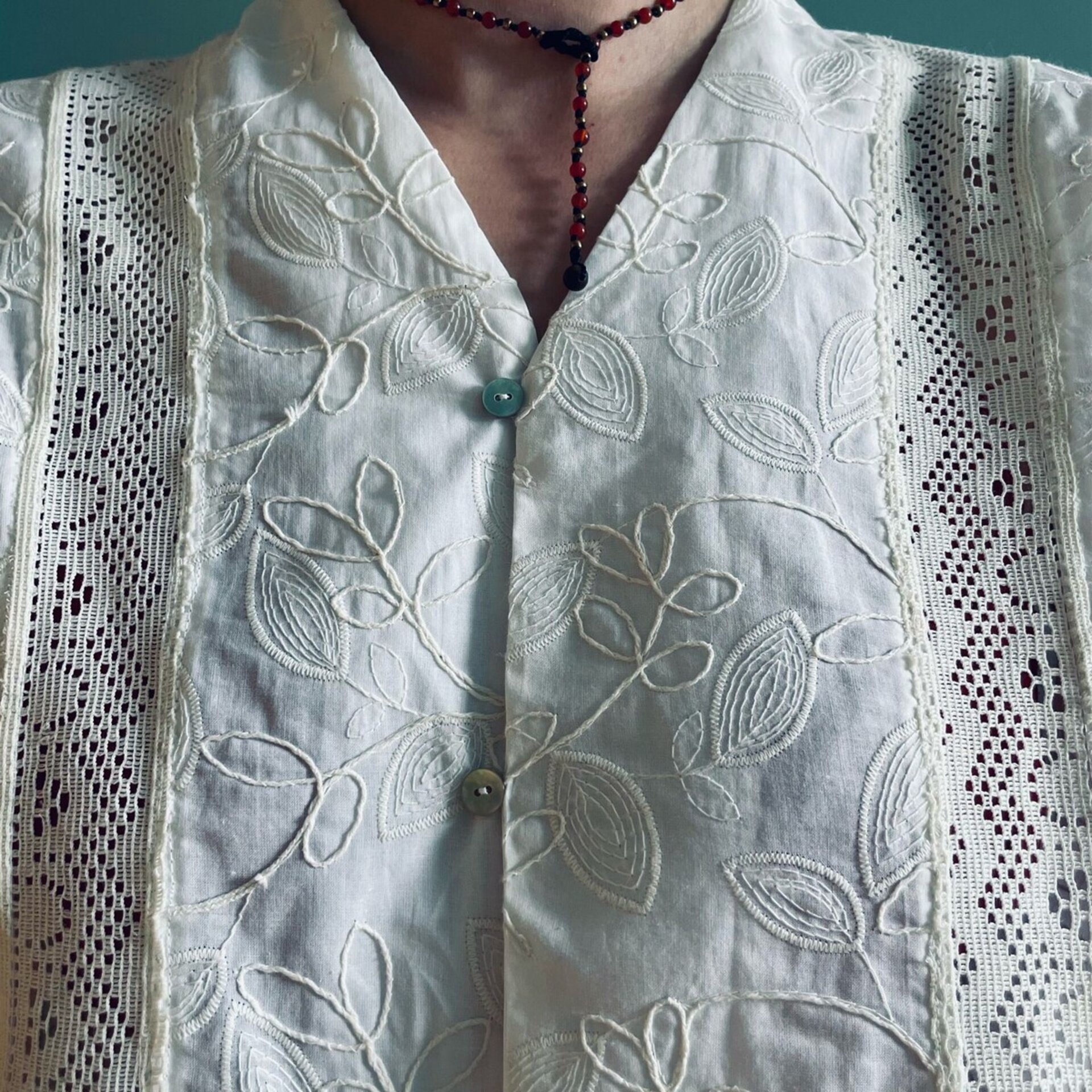 CAMISA ALGODÓN BORDADO - 8